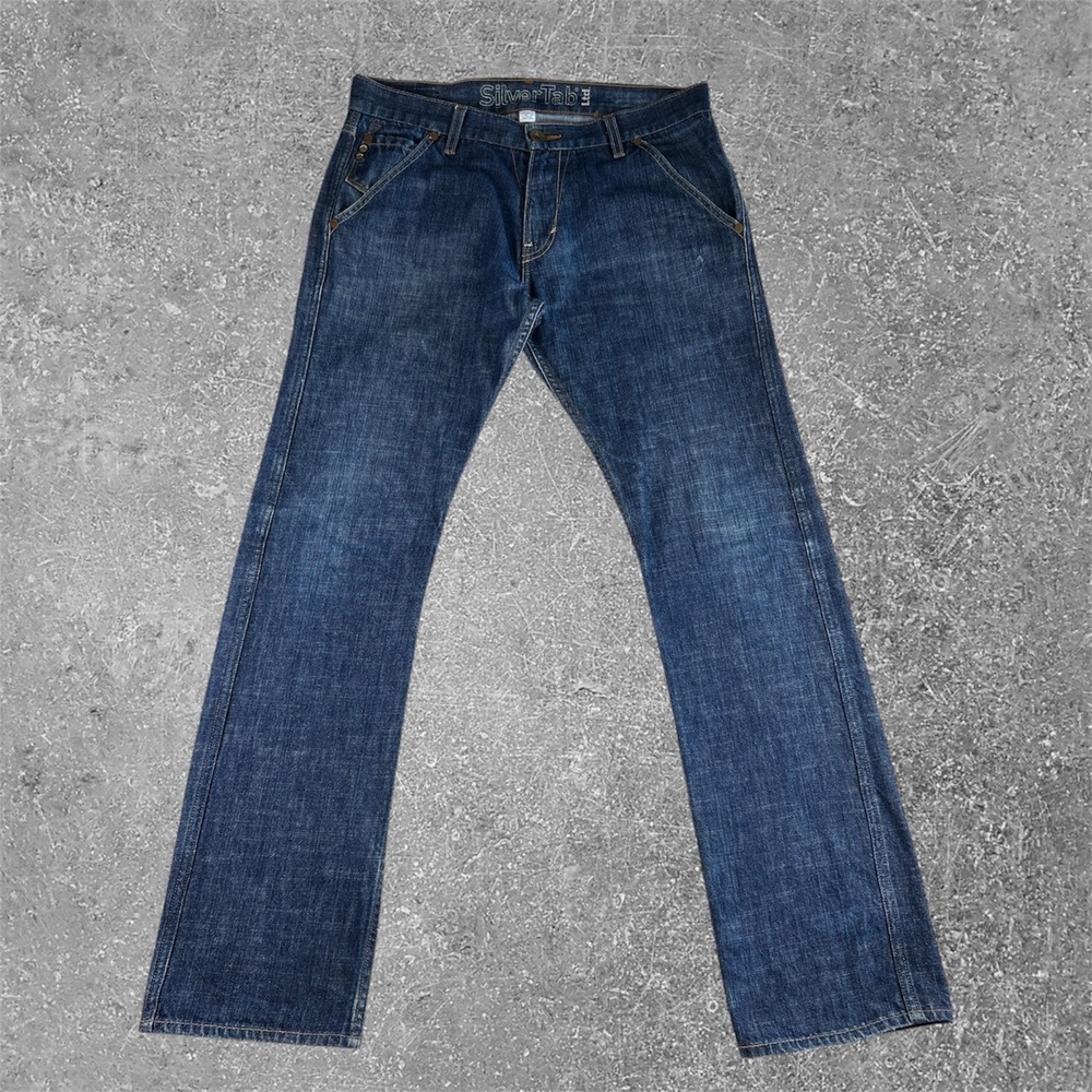 Levi's SilverTab‎ Jeans Mens 34x32 Blue Slim Straight Detailed Pockets Y2K Baggy